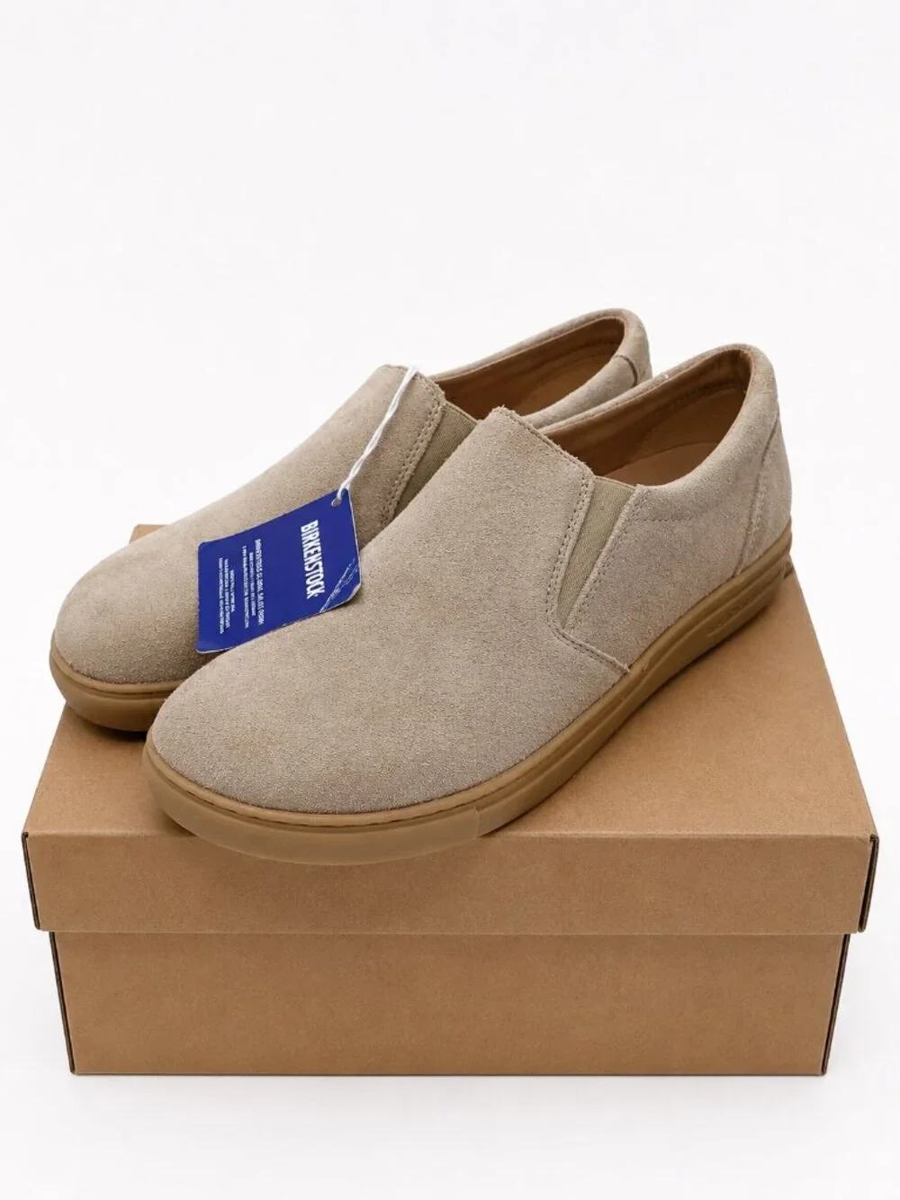 Birkenstock Oswego Suede Slip On Sneakers Sandcastle Beige Mens 8 Womens 10 41 N